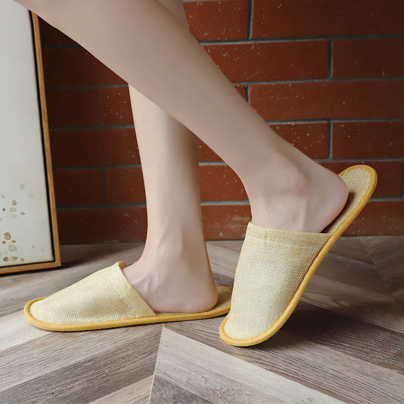 Hotel and homestay disposable slippers non-slip household hospitality hotel supplies beauty salon club linen slippers wholesale