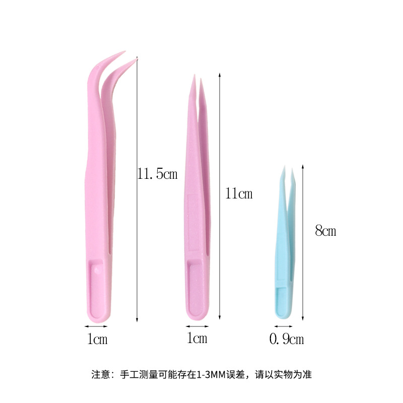 Plastic Clips Tweezers Wholesale Handmade DIY Nail Tweezers Pointed Elbow Plastic Tweezers Plastic Clips