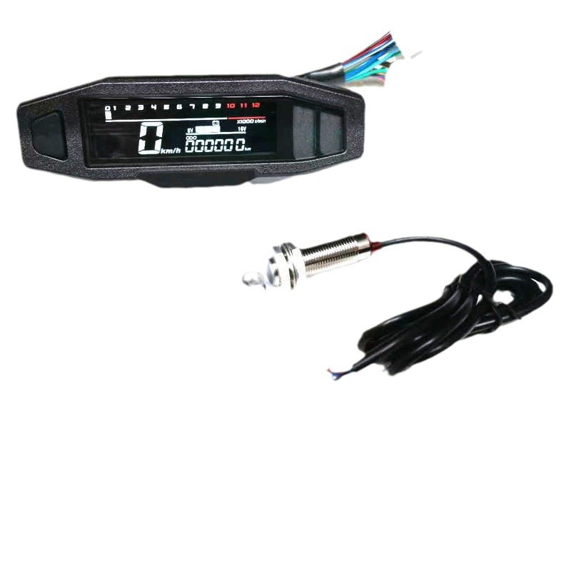 South American Motorcycle Modified Mini Va High-Definition Lcd Speedometer Tachometer Fuel Gauge Carburetor Electronic Fuel Injection Adjustable