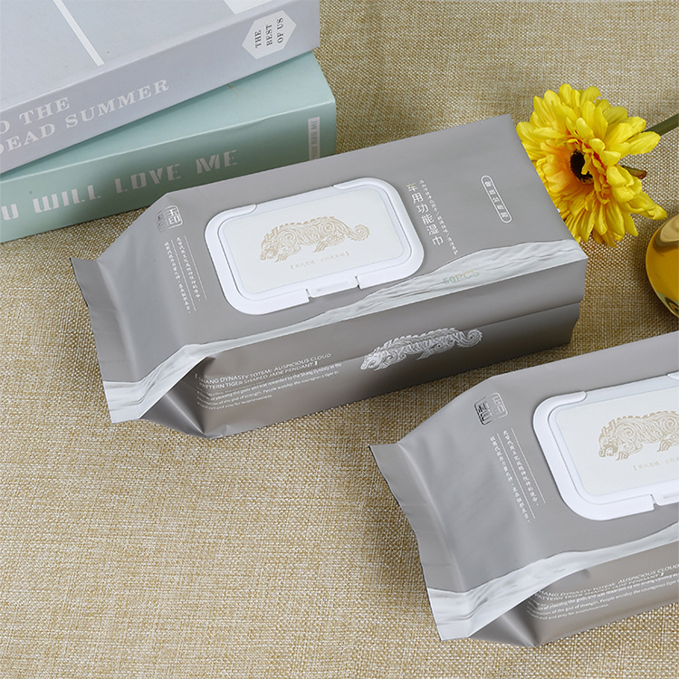 Композитный пластиковый аккордеонный мешок для очищающих полотенец для лица, мягких хлопковых полотенец, упаковочный мешок, вынимающийся мешок для влажных салфеток с печатью логотипа