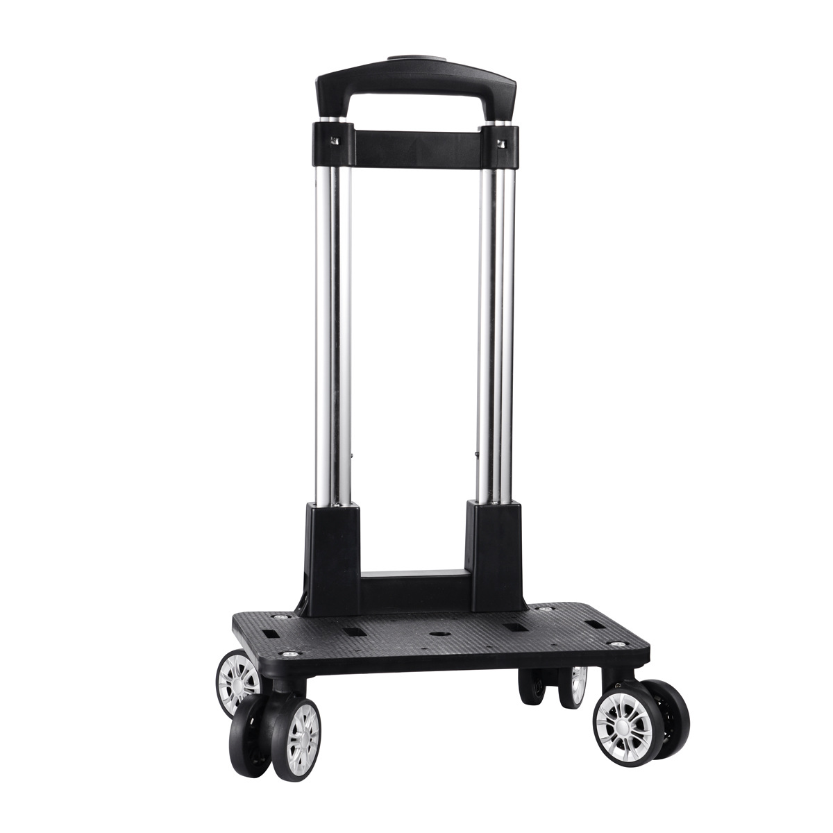 Four-wheel universal wheel pull rod lightweight portable folding pull rod aluminum alloy luggage pull rod rack hand car trailer wholesale