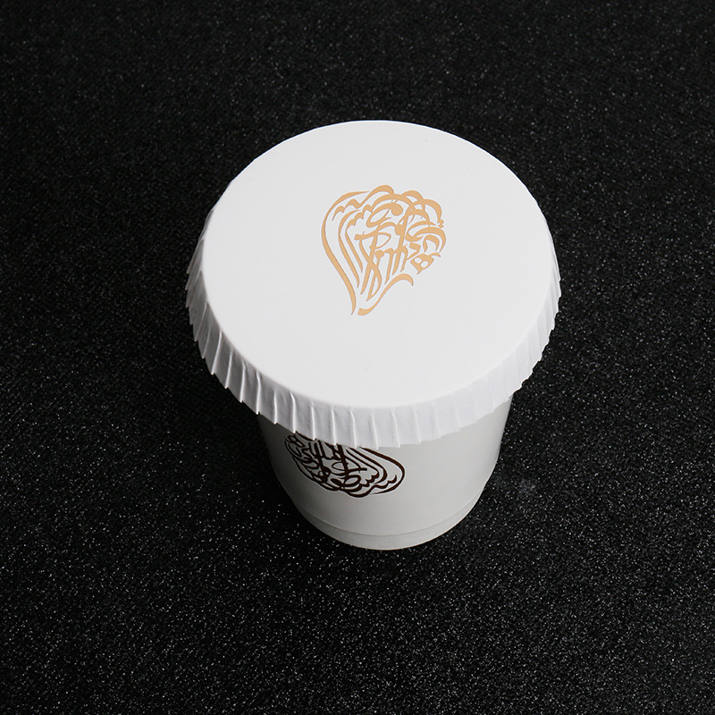 Paper Disposable Cup Lids for Hotels, Guesthouses, and Barber Shops, Dust-Proof Perforated Cup Lids with Logo Customization