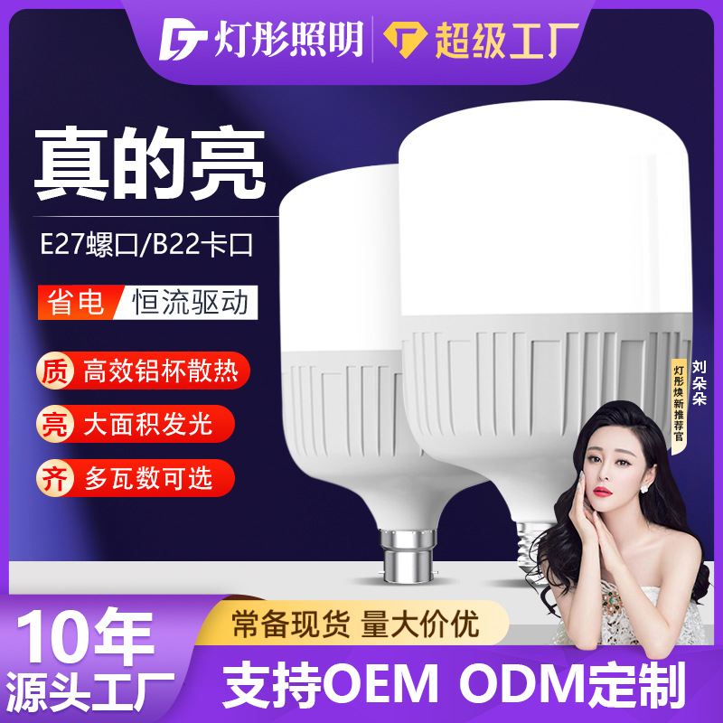 Оптовая продажа светодиодной энергосберегающей лампы для дома E27, винтовая, суперяркая, для спальни, высокомощная