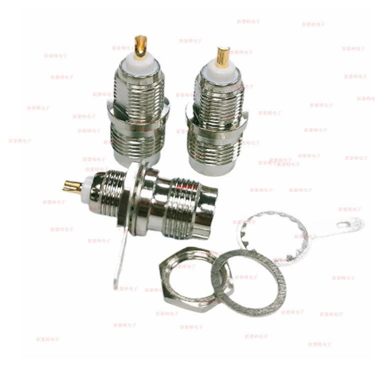 All-Copper Tnc-50Ky Oscilloscope Wall-Through Female Socket with Nut and Gasket to Fix Pcb Panel Socket Gprs Head