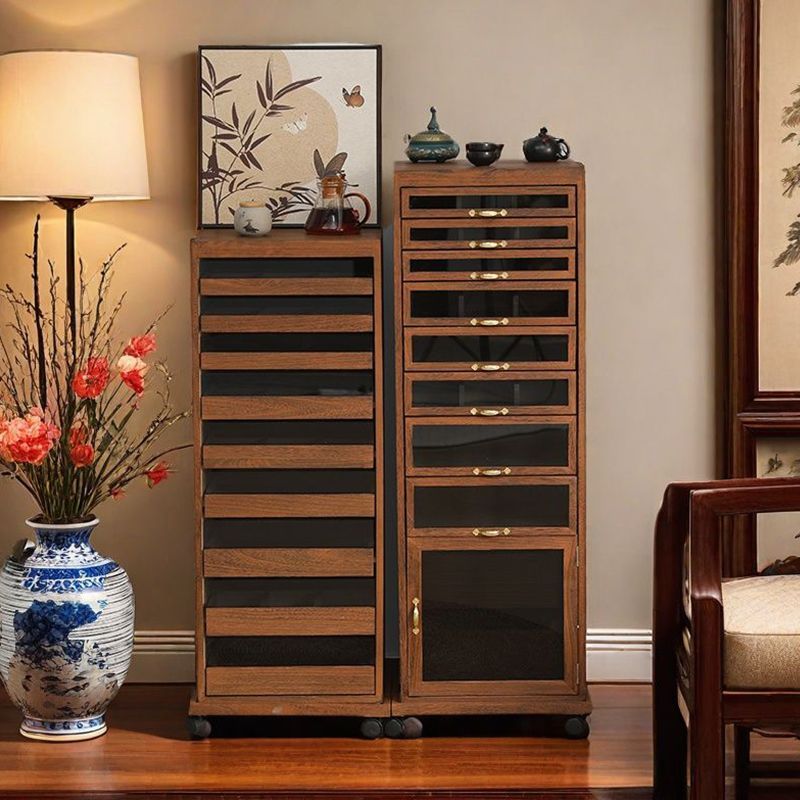 Solid Wood Tea Cabinet, Office Tea Set Cabinet, Dental Cabinet, Drawer-Type Storage Side Cabinet, Chinese Medicine Cabinet, Small Household Storage Cabinet