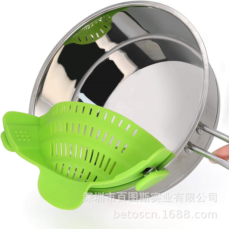 Cross-border water filter kitchen silicone rice washing device pot drain device fruit and vegetable noodles filter water baffle plate wholesale