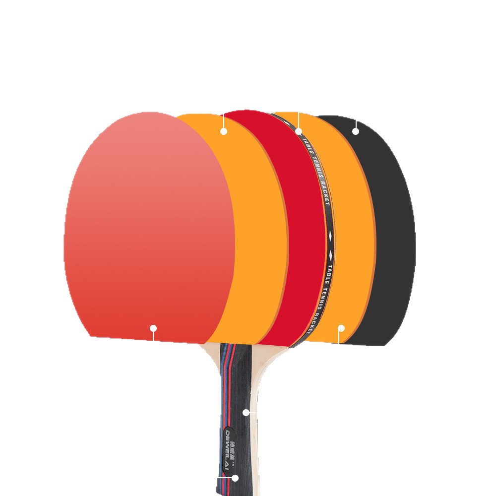 Adult Primary and Secondary School Students and Children Training Competition Beginners Table Tennis Racket Horizontal Racket Straight Racket Double Table Tennis Racket