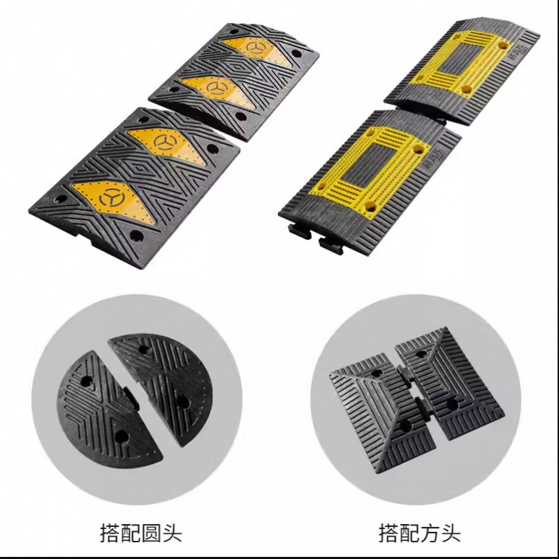 Deceleration Belt, Deceleration Plate, Slope, Household Road, Ramp, Rubber Cast Steel, Thickeneded Car Speed Limit Ridge Buffer Belt