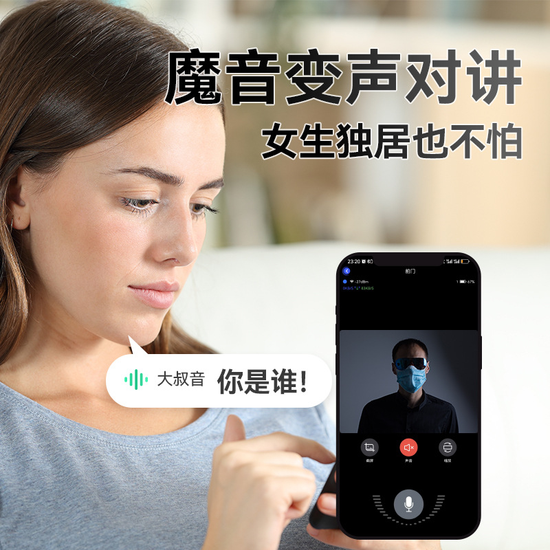 M9Tuya Visual Doorbell Wifi Wireless High-Definition Smart Home Intercom Bell Graffiti Cross-Border Smart Security