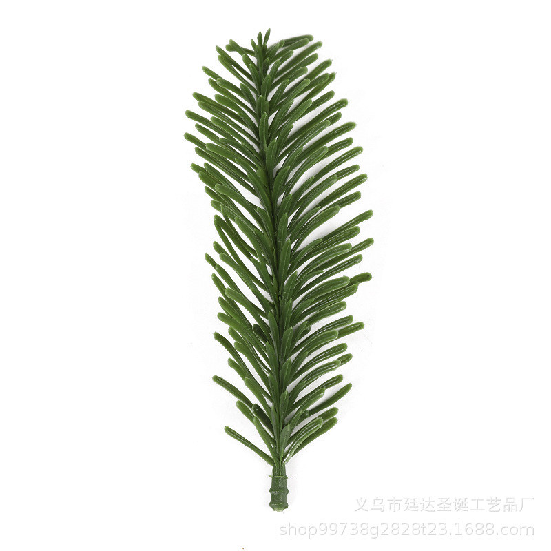 Factory wholesale simulation plant single-sided pine needle branches Christmas tree decoration accessories holiday atmosphere dress plastic materials