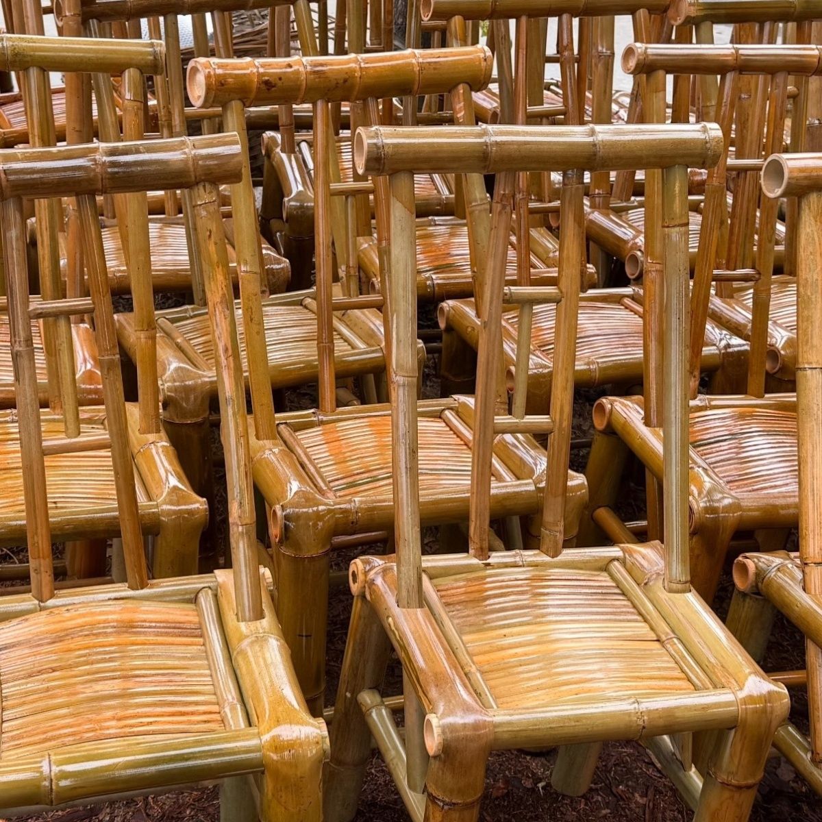 Old-Fashioned Bamboo Chair with Backrest, Suitable for Tea Brewing, Hot Pot, Children's Chair, Household Handmade Bamboo Chair, Bamboo Weaving Bamboo Chair for Outdoor Use