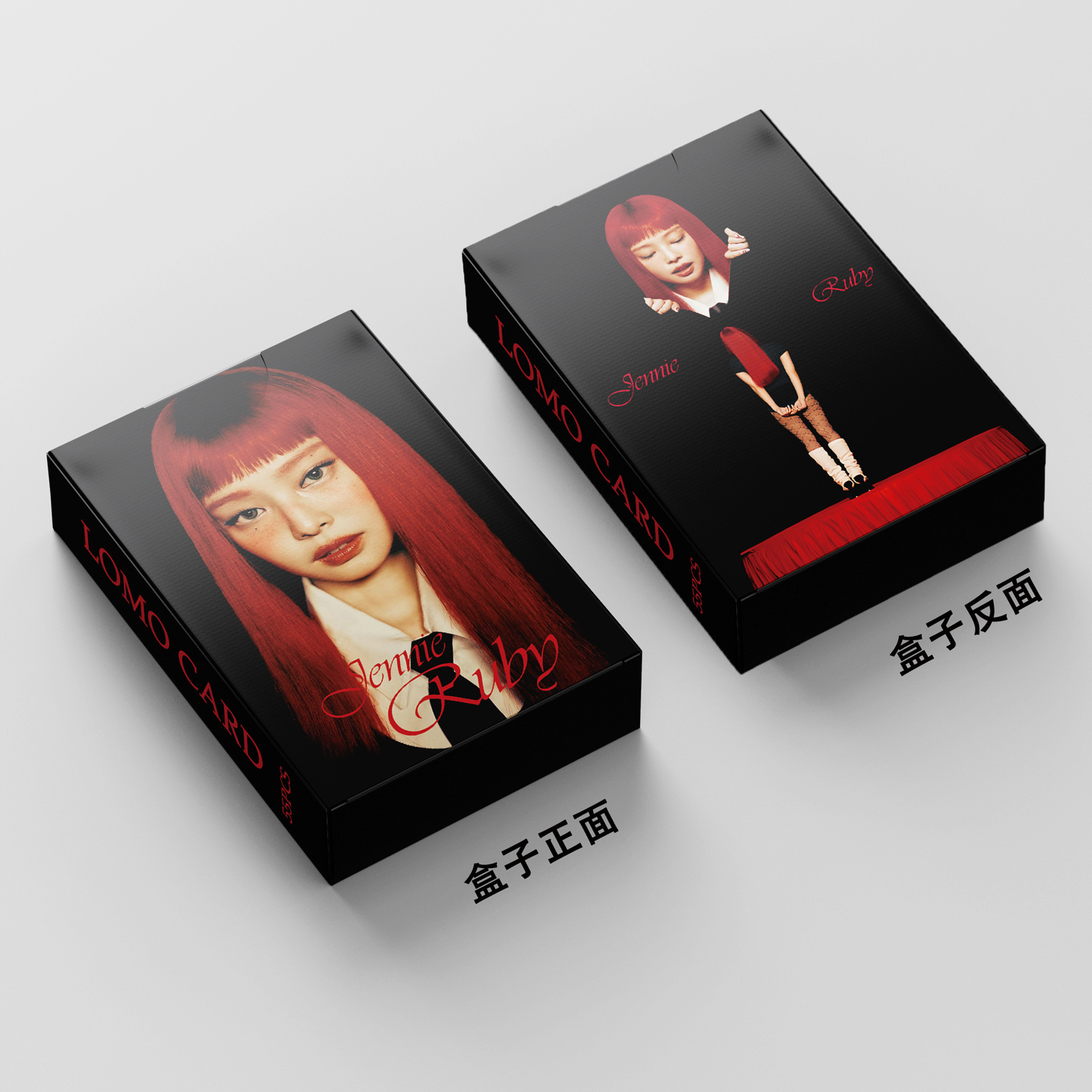 A Large Number of 55 Pink and Ink Jennie Ruby Photo Cards Jennie Star Kpop Peripheral Lomo Cards