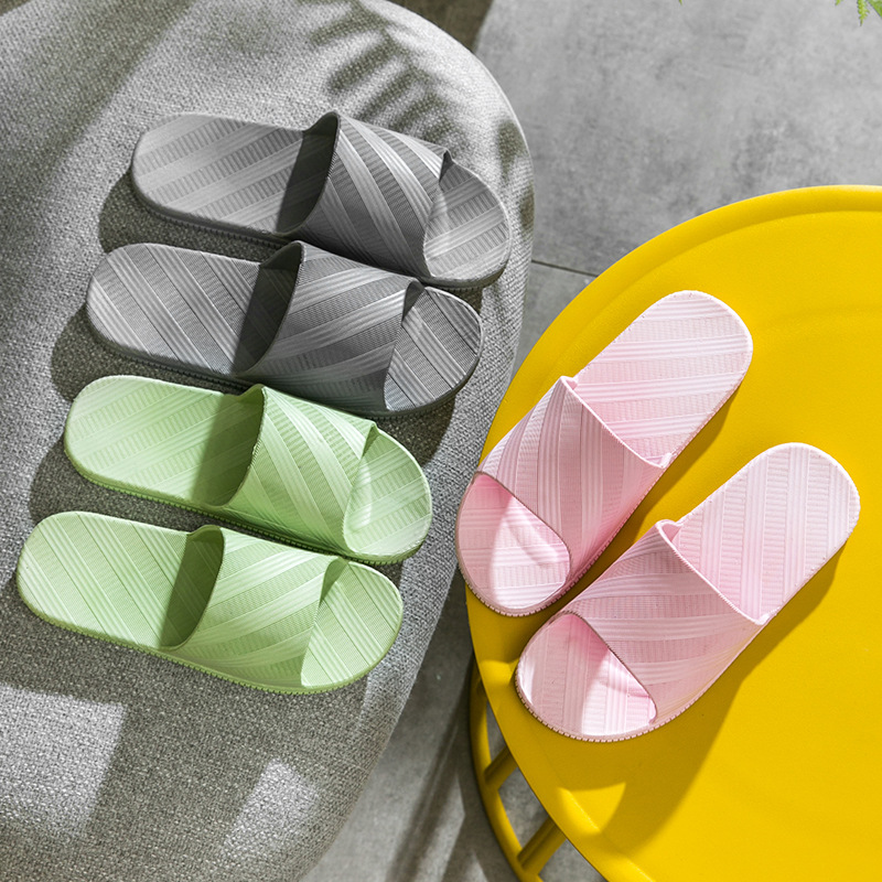 Household Slippers for Women and Men Wholesale Hotel Summer Thick Bottom Bathroom Silent Bath Non-slip Plastic Sandals and Slippers for Men