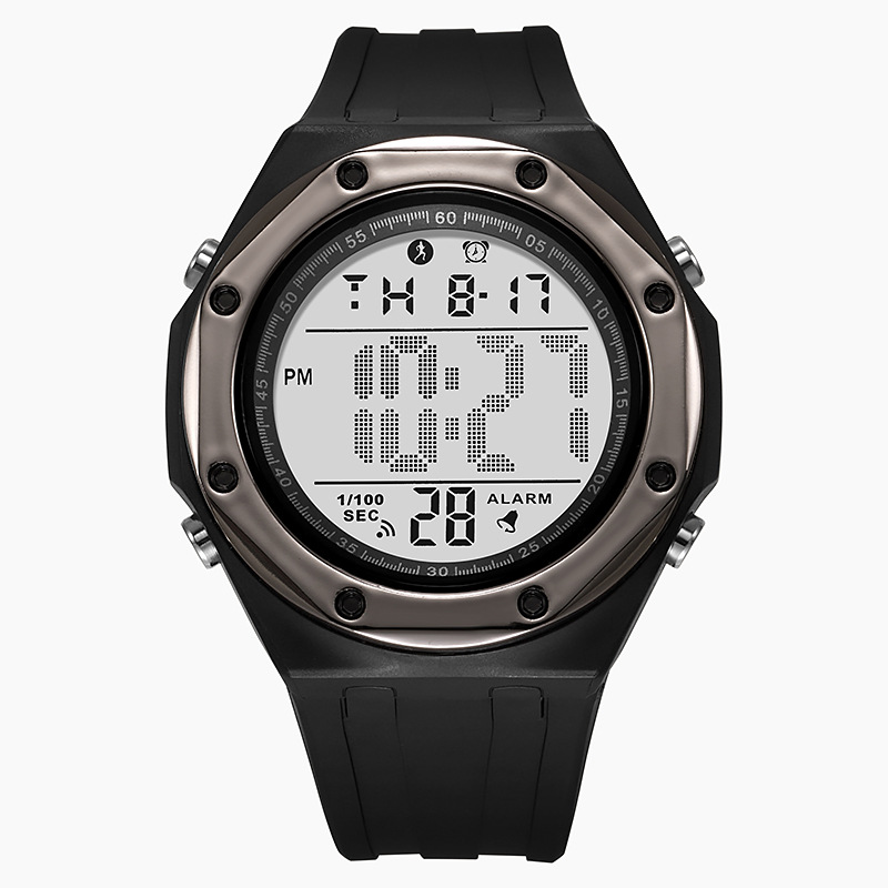Hot-Selling Cool Electronic Watch, Trendy Outdoor Sports Watch, Multi-Functional Luminous Waterproof Alarm Clock, Student Watch Wholesale