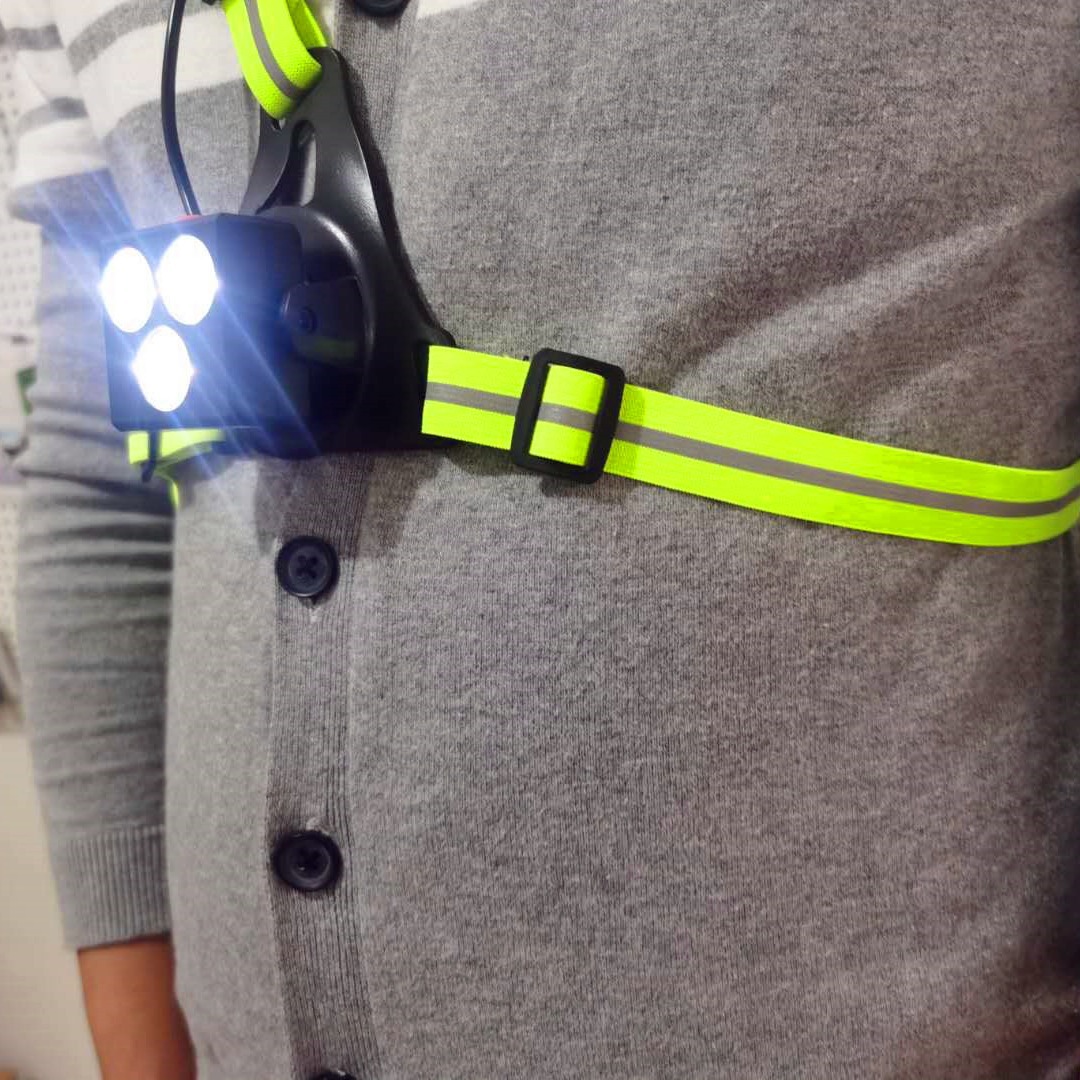 Running Light Night running light chest light strap night running light portable running light USB charging safety running light