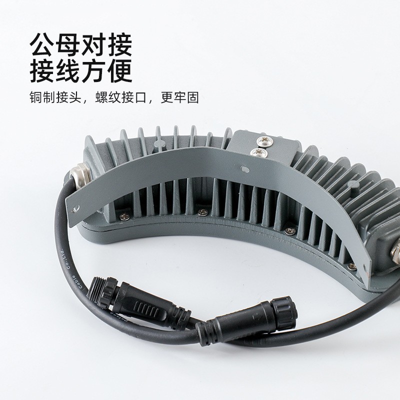 Led Corrugated Light Retro Wall Pavilion Stone Temple Engineering Light Full Power High Brightness Model