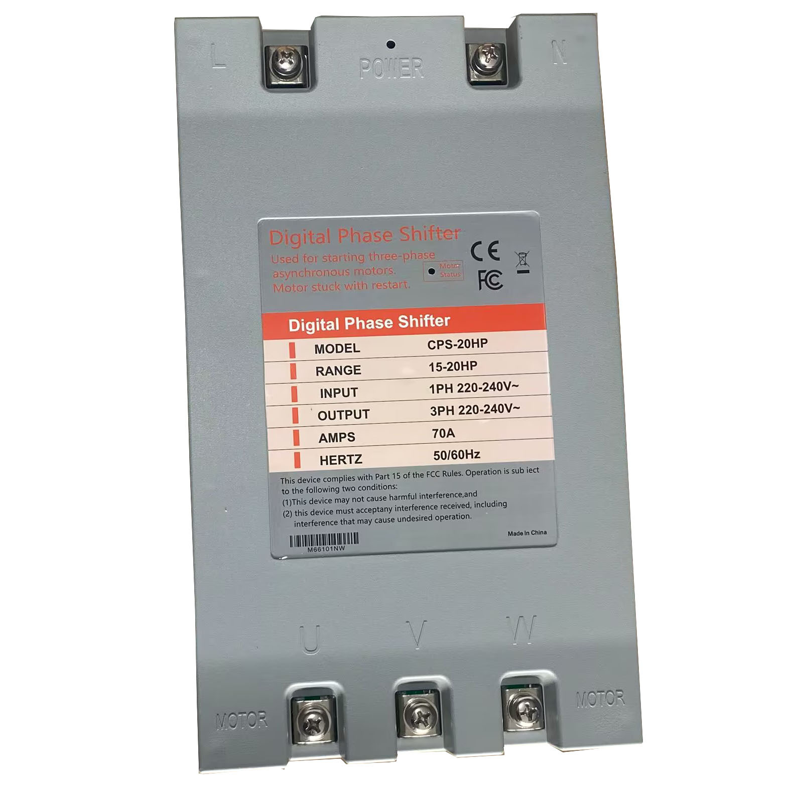 Digital inverter single-phase to three-phase digital phase converter phase shifter 220-240VAC industrial grade