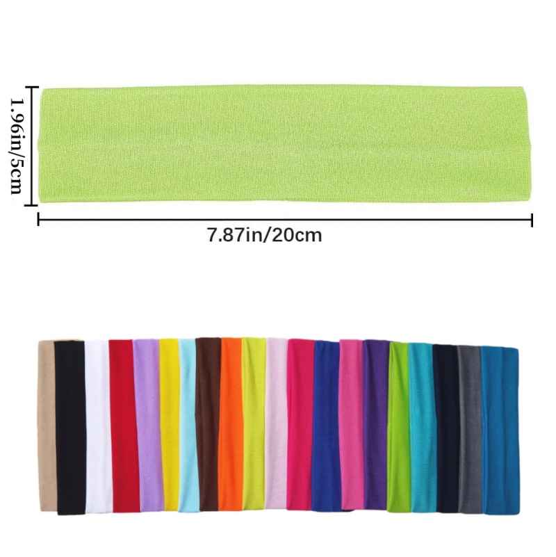 European and American Popular Pure Color High Elastic Headband Yoga Sports Headband Hair Accessories Sweat-Absorbent Headscarf Headband Wide-Brimmed Headband