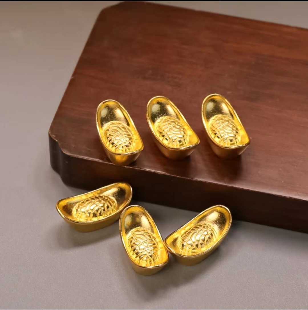 Имитация латуни, креативные домашние украшения, золотые слитки