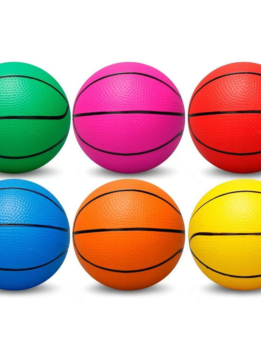 Factory Direct Supply Children's Toys Basketball Football Three-Color 8cm Slap Ball Leather Ball Kindergarten Baby Non-Toxic