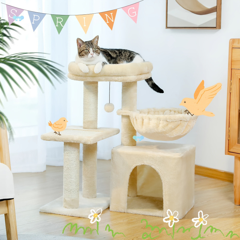 M 428 Durable Build Versatile Small Cat Tree for Indoor Use