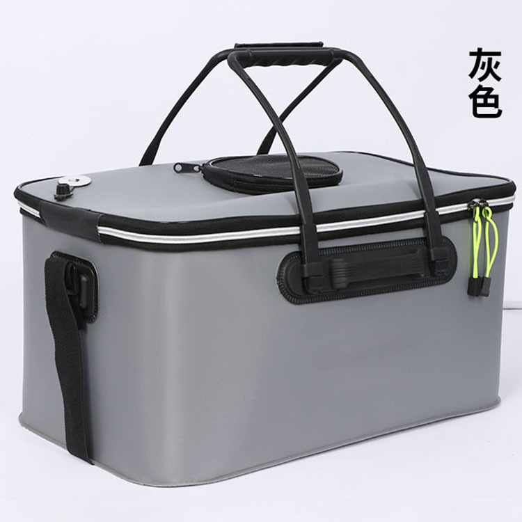 Fishing bucket wholesale thickened fishing box eva live fish bucket foldable with shoulder strap portable bucket sea fishing gear bucket