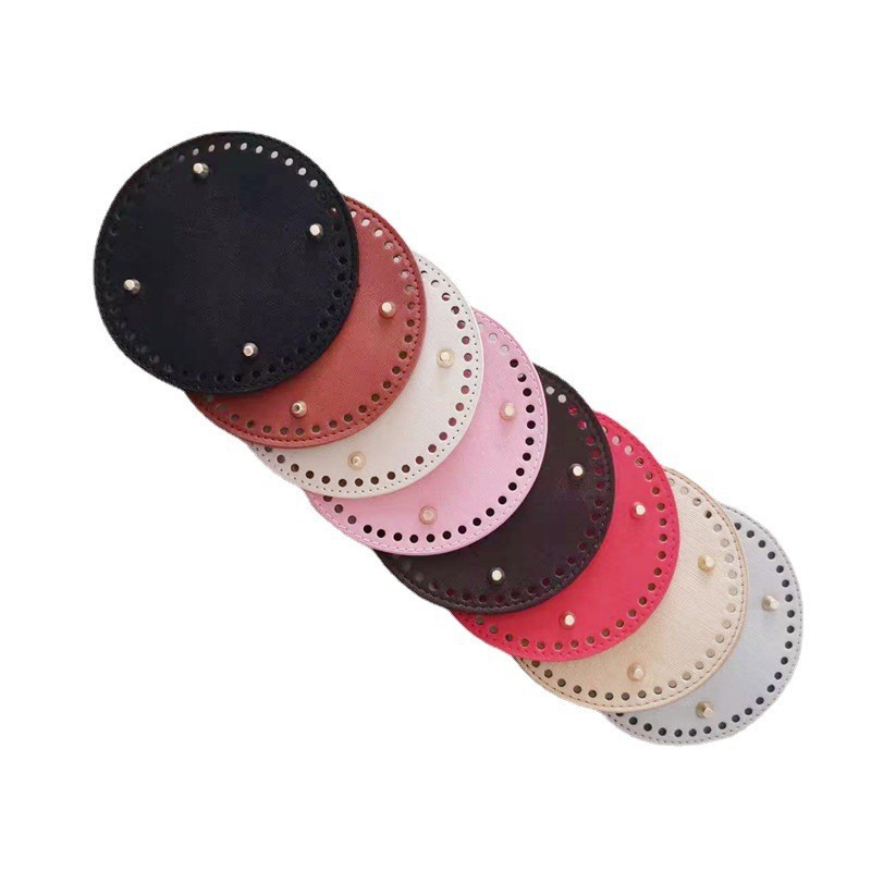 DIY Hand-Woven Bag Bottom 15cm Round Leather Bottom Plate Luggage Hardware Accessories Spot Wholesale