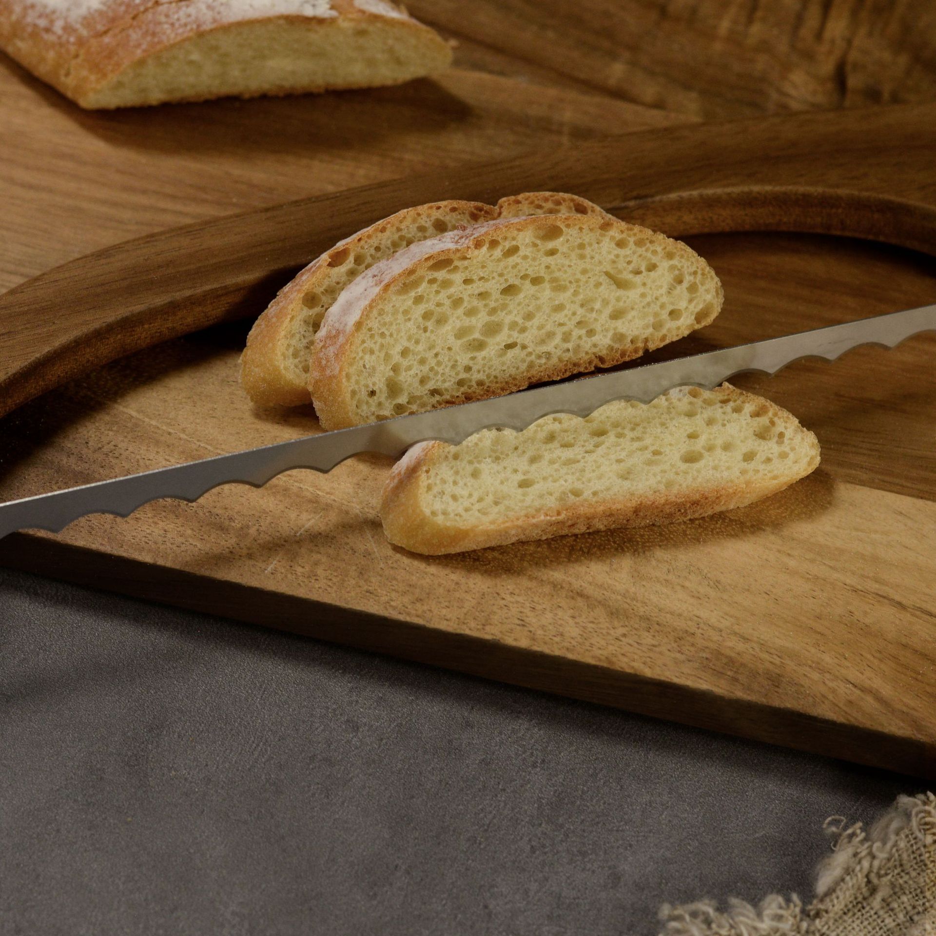 Bread Slicer Wooden Bread Knife Toast Saw Bread Cutting Toast Saw Simple Noodle Knife Cutting Utensil French stick