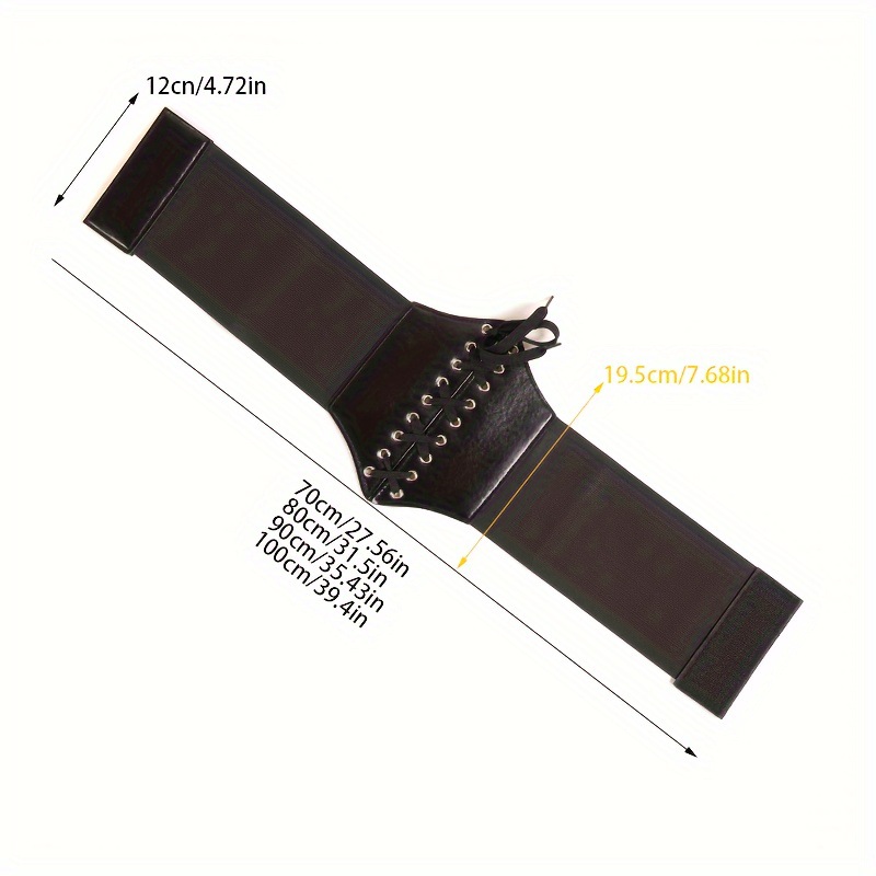 European and American Fashion Trend Palace Women's Accessories Lace-up Stretch Belt Belt Women's Wide Waist Cover