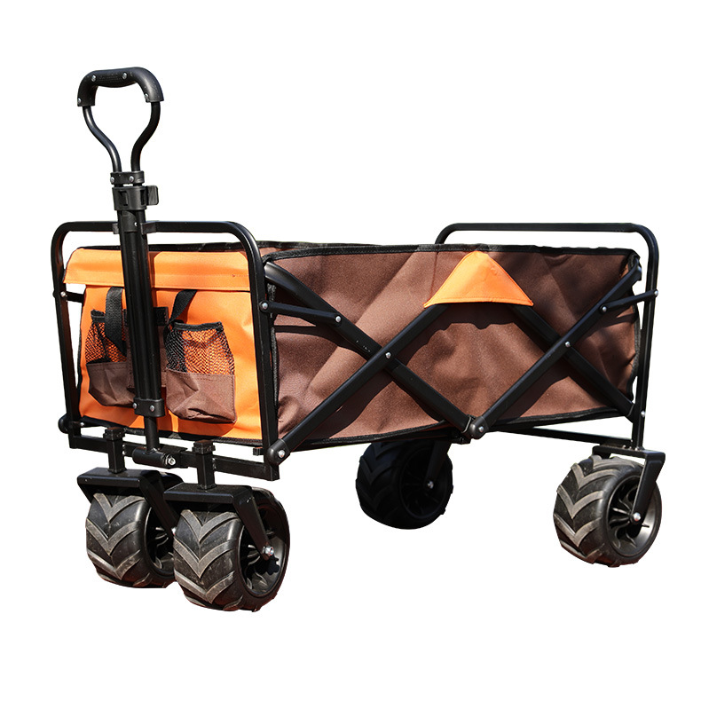 New Outdoor Camper Folding Camping Small Trailer Camp Trolley Lightweight Folding Simple Trolley