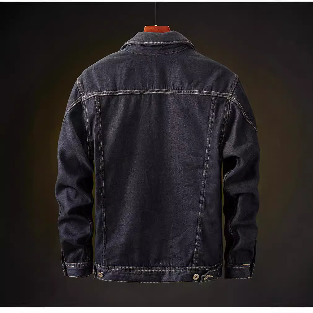 2018 Winter New Men's Denim Jacket with Fleece, Thickened and Warm Cotton Coat, Korean Style Slim Fit Trendy Plus Size Jacket