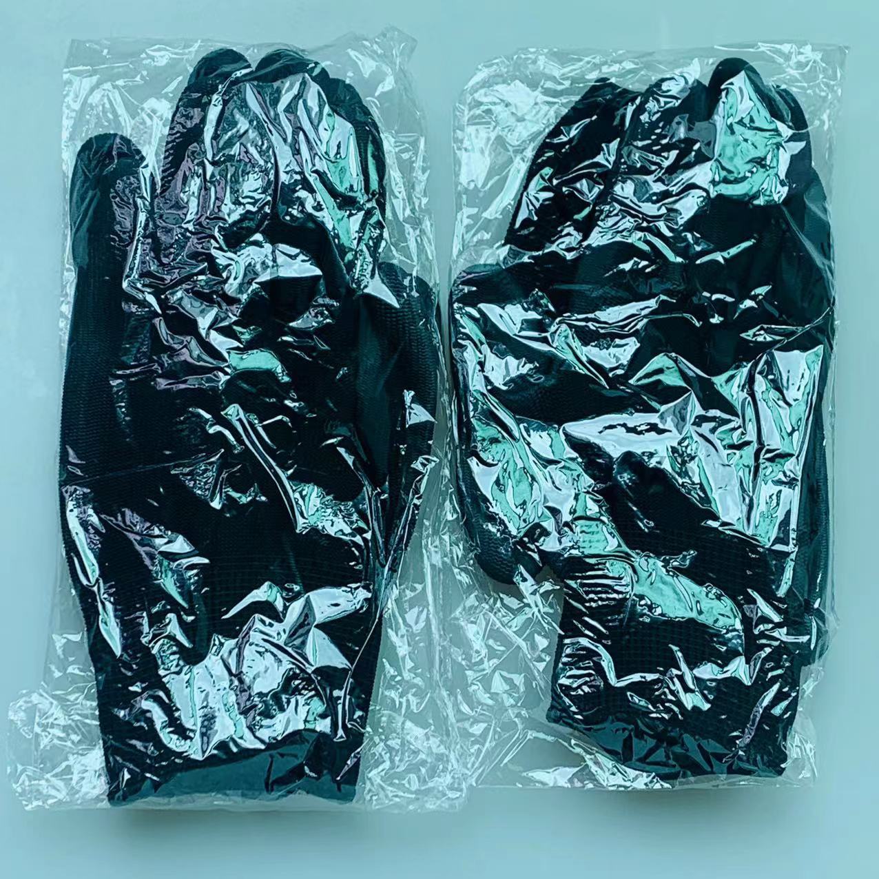 Manufacturer Supplies Black Dust-Free Coated Palm Gloves Pu Coated Palm Gloves Pu Nylon Coated Palm Gloves 789 Anti-Static