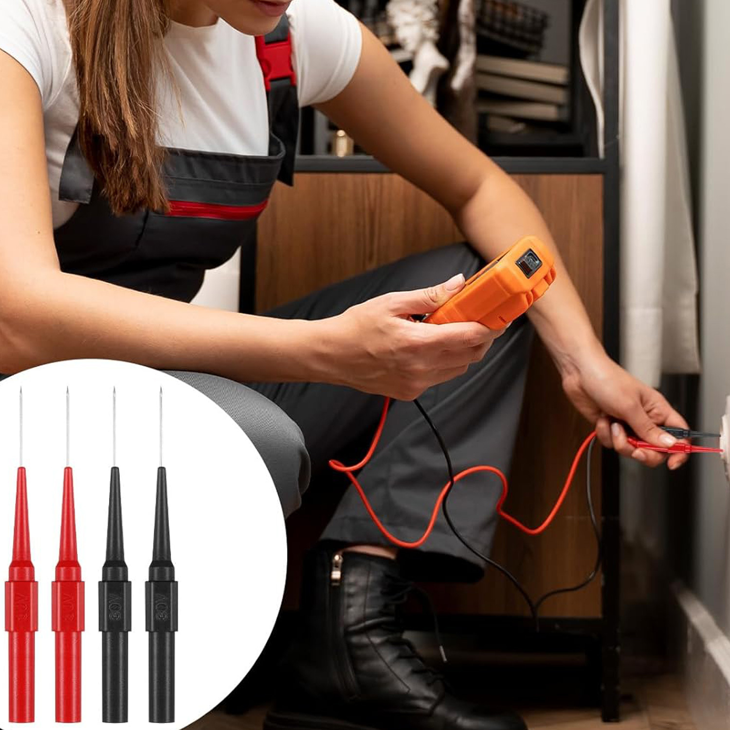 Manufacturer Supplies 0.7mm Thick Probe Multimeter Pen Flexible Stainless Steel Car Repair Test Puncture Wire Meter Rod