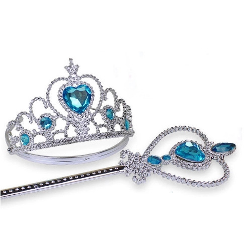 Новый корона, волшебная палочка, перчатки, плащ с снежинками, одежда из льда и снега, комплект ювелирных изделий