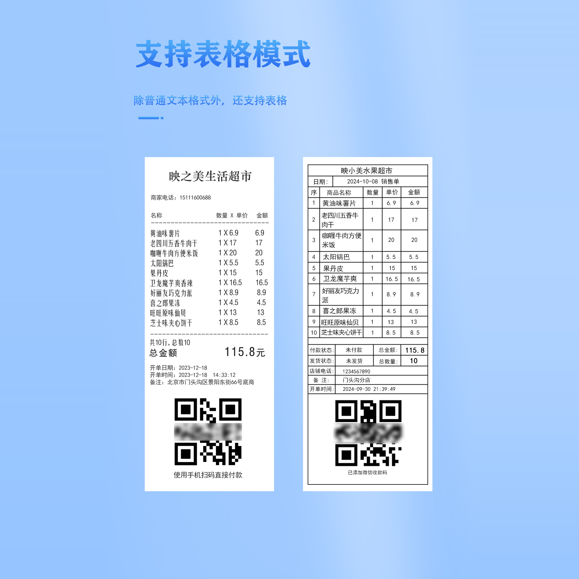 Printer for Takeaway Catering Stall, Portable Quick Batch Cart for Mobile Receipt Printing, 80mm Thermal Receipt Printing