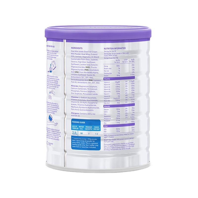 Australia Bubs Beier infant formula goat milk powder 1 Segment 2 Segment 3 Segment 4 segment 800g formula goat milk powder is