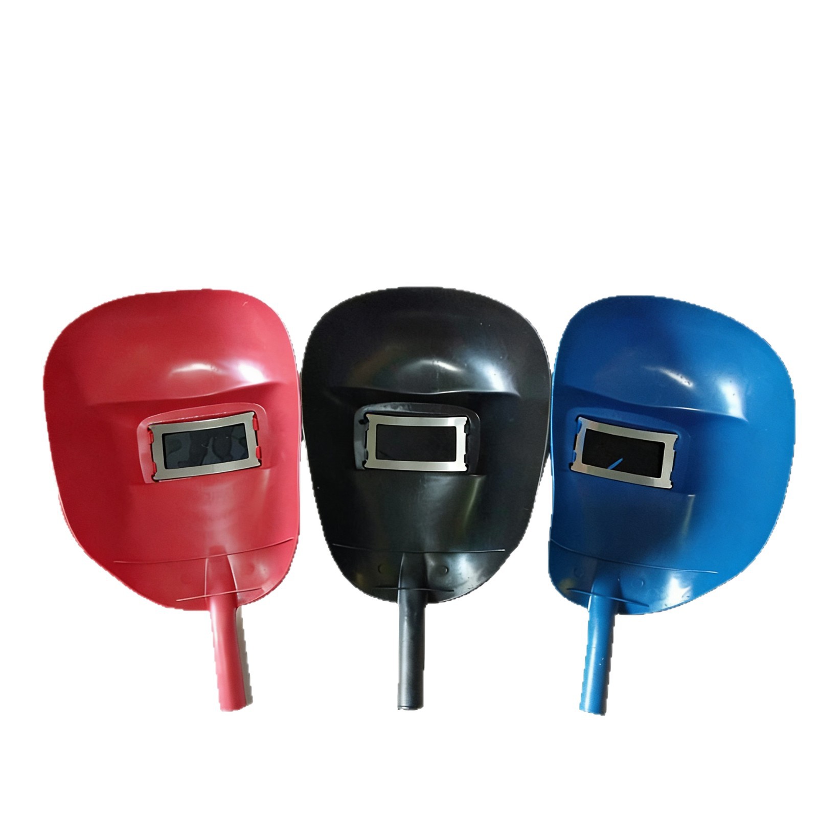 Round Handle Handheld Mask Welding and Cutting Labor Protection Plastic Integrated Protective Mask for Electric Welding, Gas Welding and Argon Arc Welding