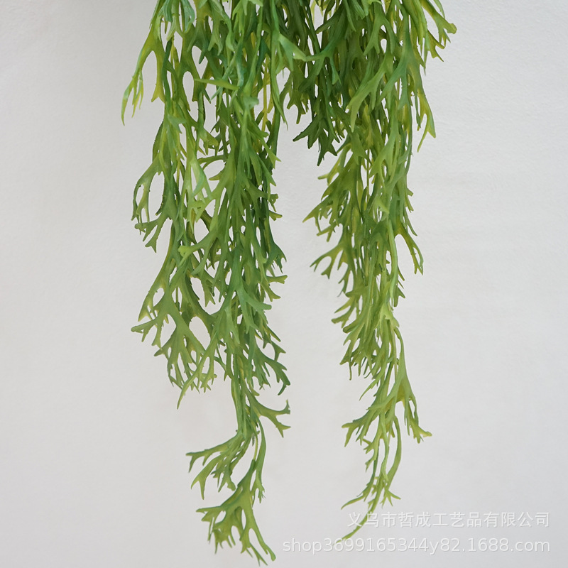 Simulated Antlers, Simulated Hanging Plants, Green Plants, Background Wall Decorations, Tropical Rainforest Ferns, Landscaping