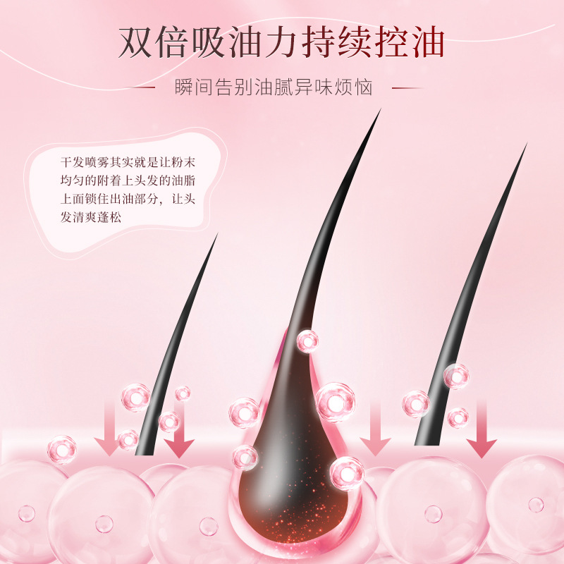 Bodybuilding Chuangyan No-Rinse Dry Hair Spray 200ml Fluffy Hair Oil Removal Lazy Oil Control Dry Cleaning Internet Celebrity Model