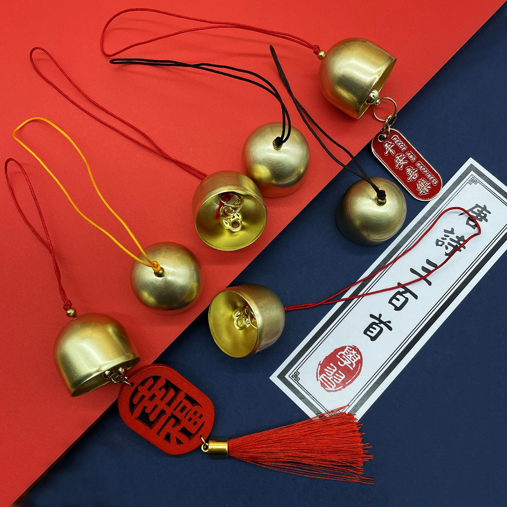 Чистая медь для создания ветерка DIY материал рождественский колокол DIY аксессуары металлический маленький колокол с молоточком и кольцом подвеска