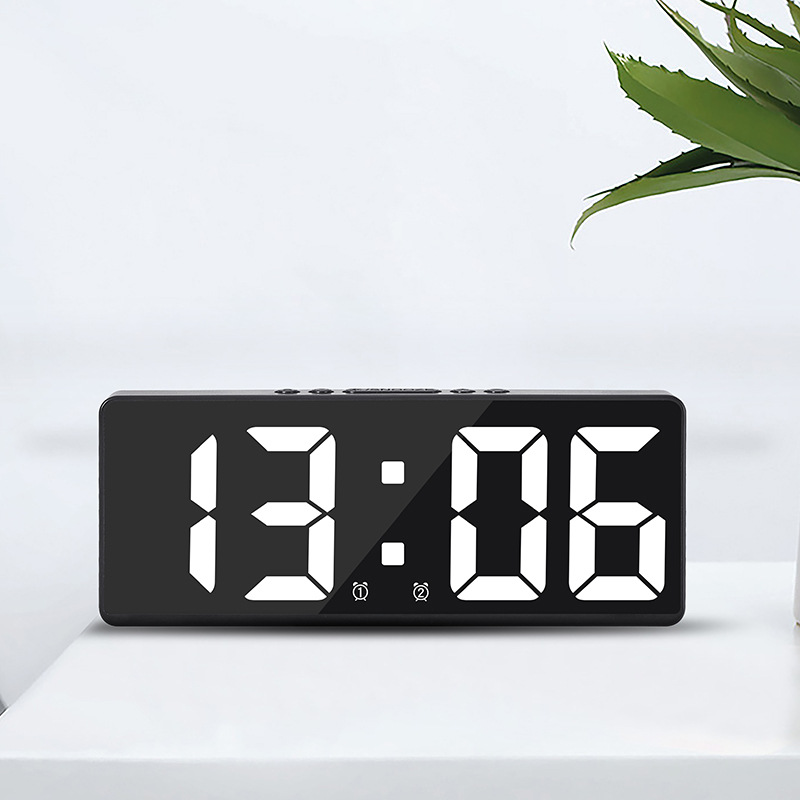 New Multifunctional Led Alarm Clock for Students, Dormitory Small Alarm Clock with Temperature and Date Display, Multiple Alarm Settings 6628