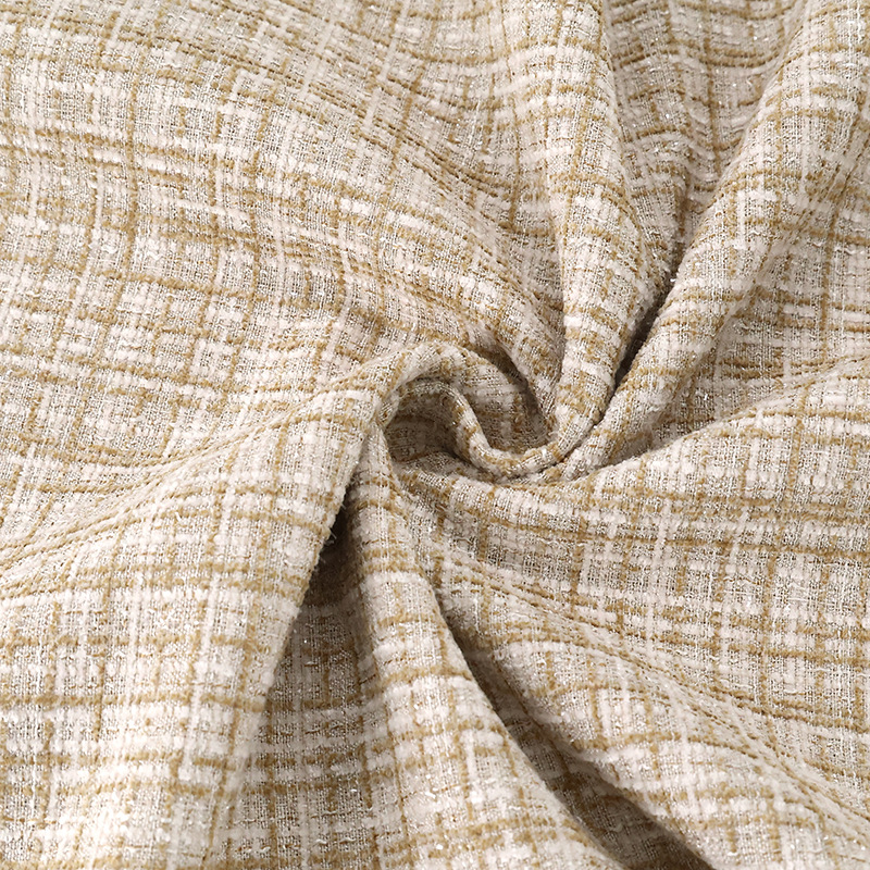 Woolen small fragrant wind wool clothing fabric 280g four seasons with polyester yang coarse tweed fabric coat clothing fabric