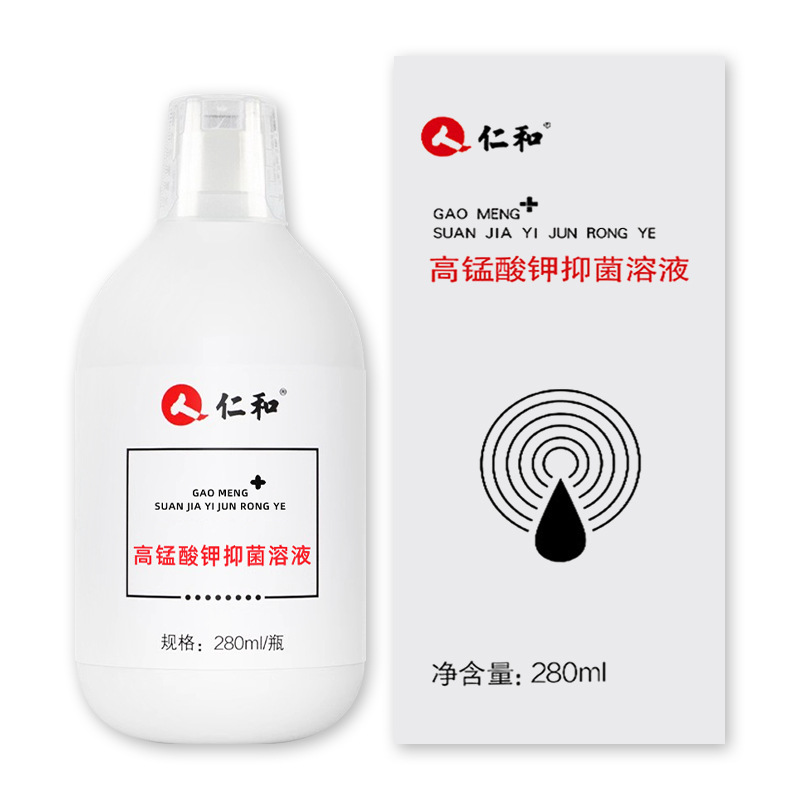 Renhe Potassium Permanganate Solution Can Be Used by Both Men and Women for Private Parts Care, Cleaning, Disinfection, External Use, and Sitz Bath. Available for Dropshipping