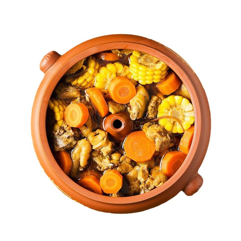 Household Yunnan Purple Pottery Gas Pot Steam Pot Chicken Steam Pot Commercial Restaurant Steamer Hand-made Bottom Pot Casserole Stew Soup