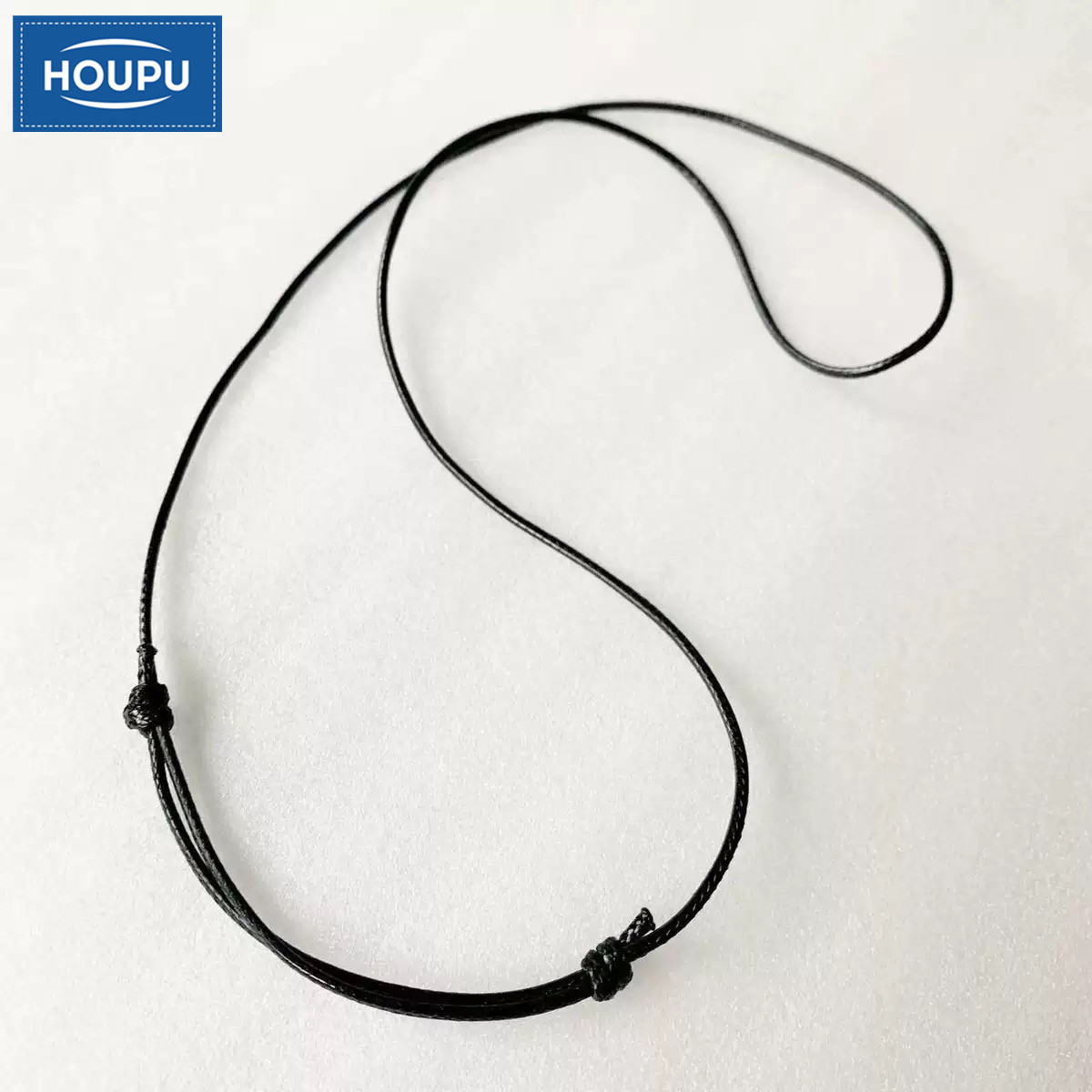 Косичка из воскового шнура длиной около 70 см, регулируемая, черная, универсальная цепочка, готовый шнур для кулона, лямка для шеи
