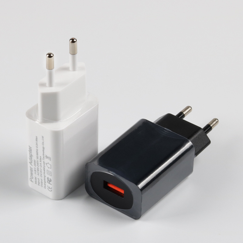 European gauge 5V2A charger USB charging head 5V1A power adapter CE certification 5V 2.1A mobile phone fast charging head