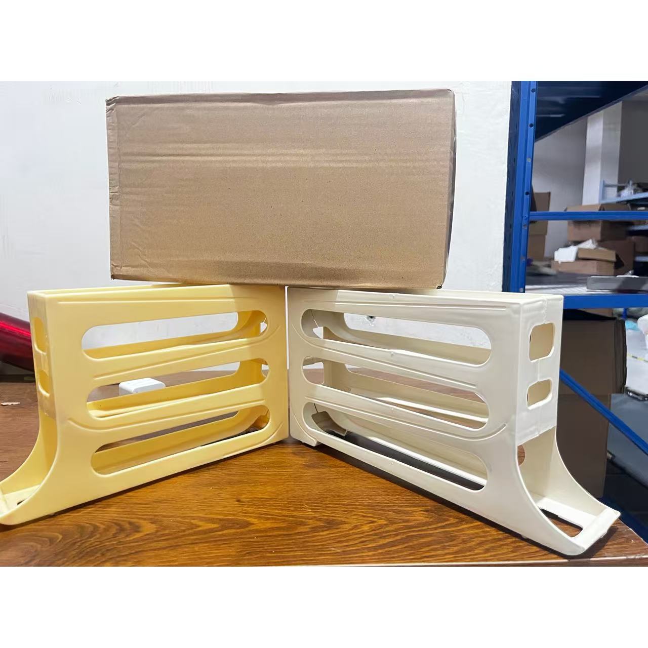 Creative Automatic Slide-Type Egg Storage Box Household Four-Layer Egg Tray Egg Rack Space-Saving Refrigerator Side Door Storage