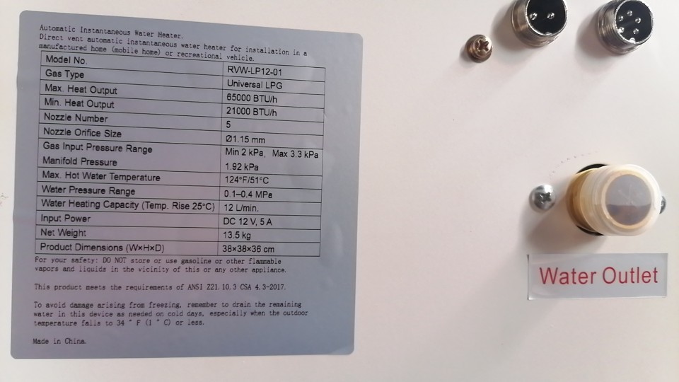 Easy-To-Move Rv Water Heater Gas Burner Constant Temperature Vertical Instant Water Heater Liquefied Petroleum Gas Portable