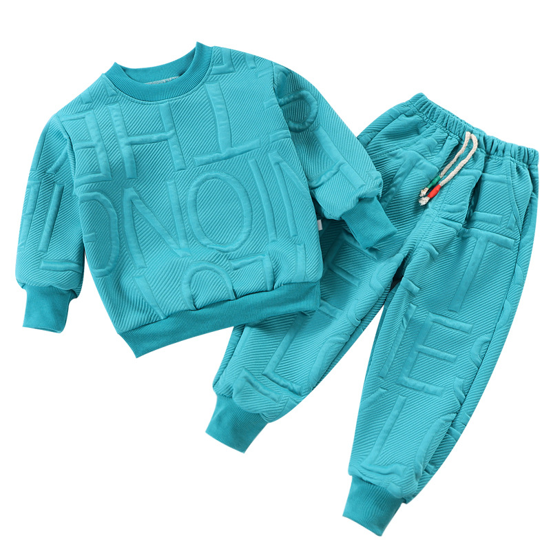Autumn Boys' Outfit 2025 New Style Girls' Sweatshirt Two-Piece Set Children's Sportswear for Toddlers and Kids Trendy Children's Clothing