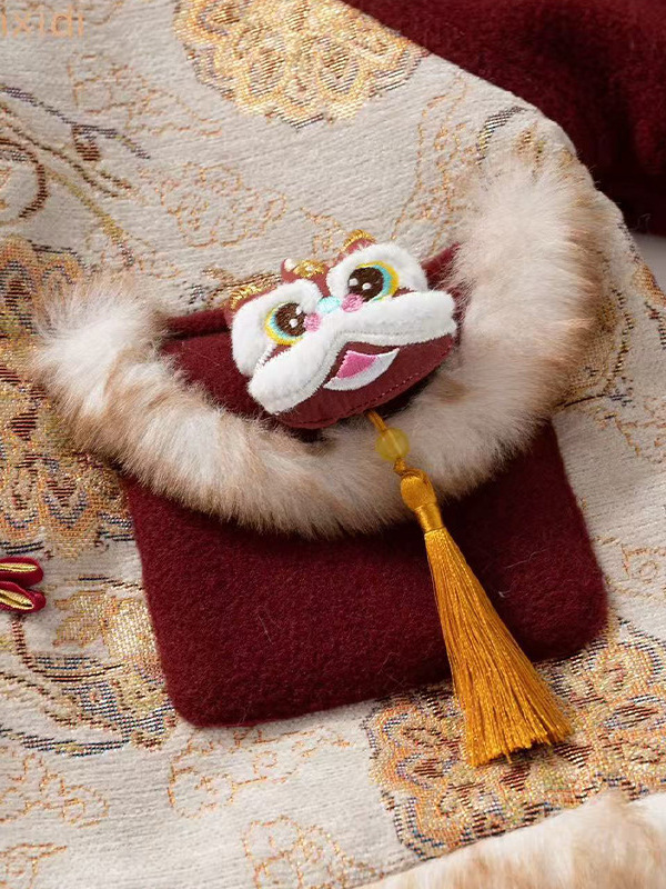 Boys' Winter Fleece-Lined New Year Outfit 2026 New Thickened Chinese Tang Suit Two-Piece Set for Children and Babies